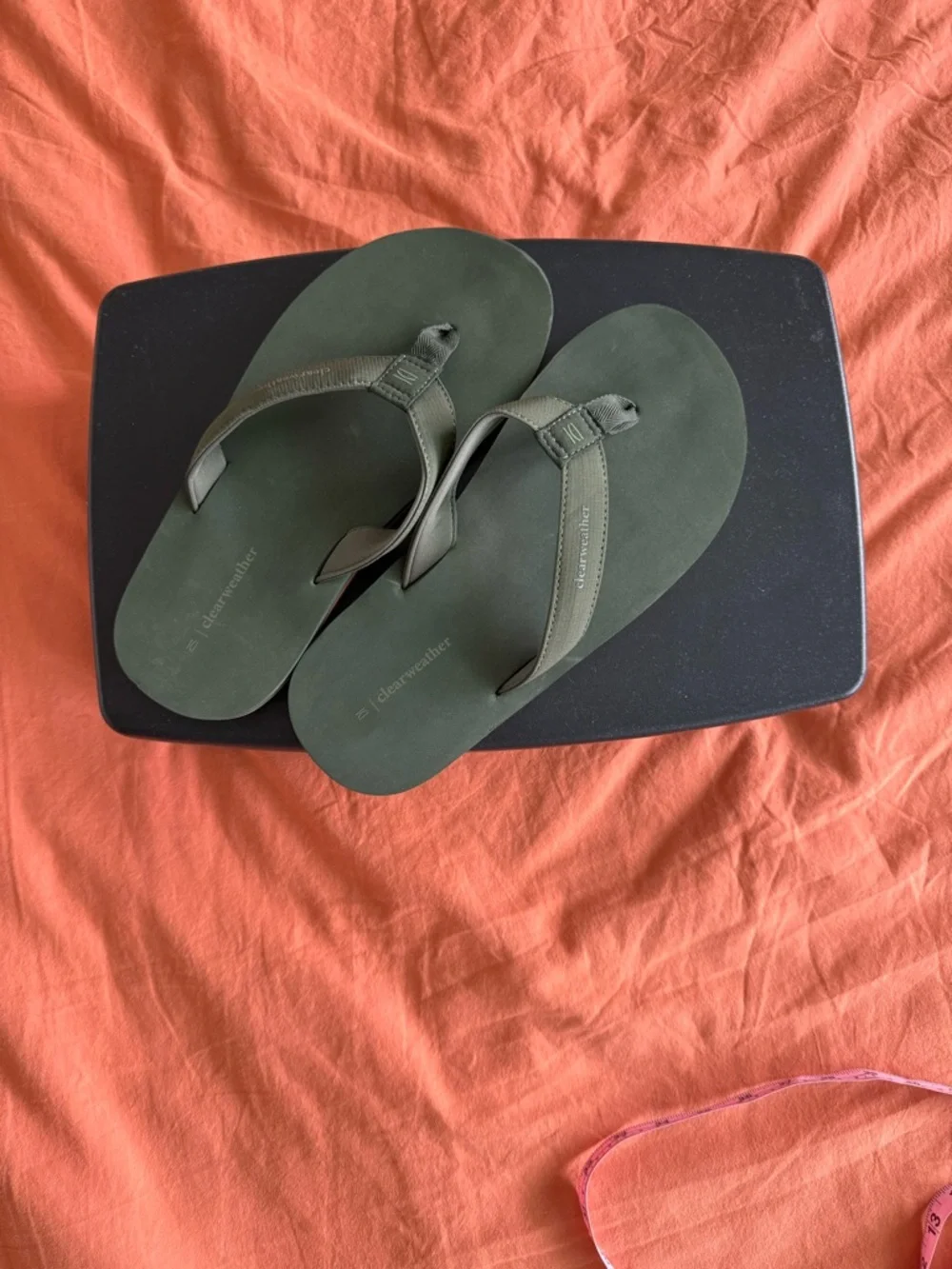 Clearweather Men's Green Neoprene Flip-Flop Sandals